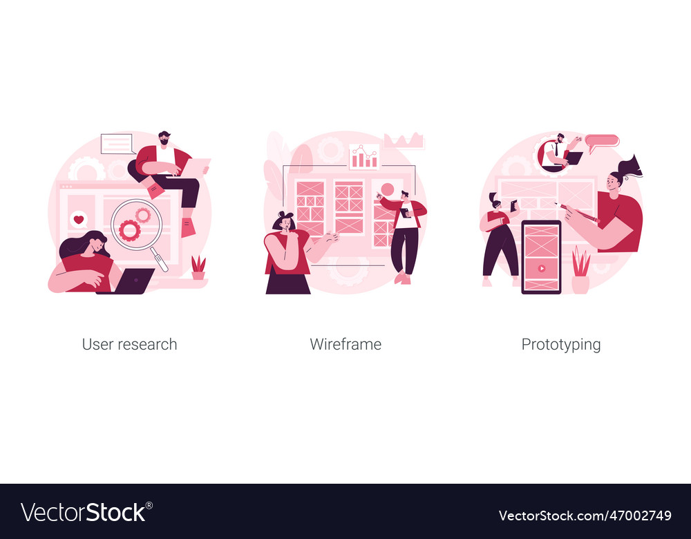 Ux design abstract concept Royalty Free Vector Image