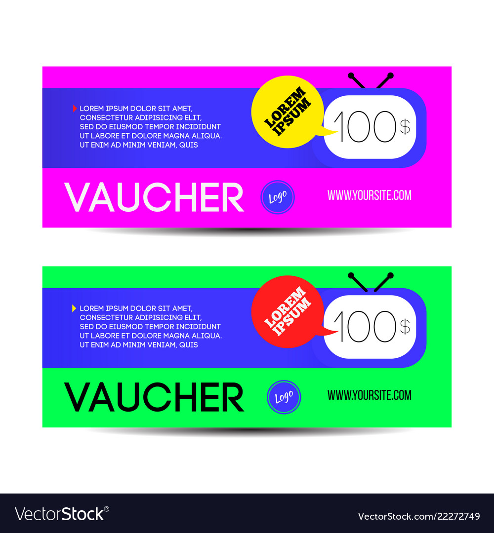 Voucher gift for shop with offer template