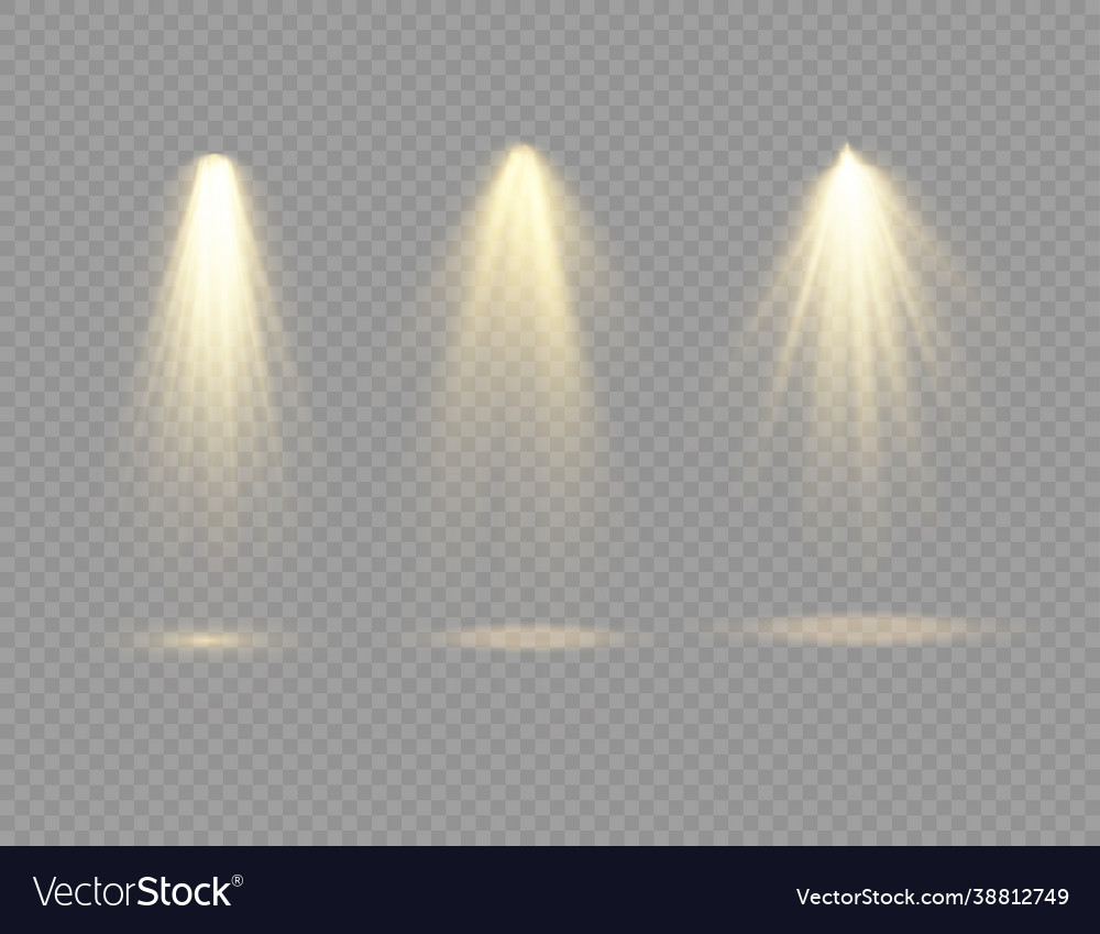 Yellow spotlight shines on stage Royalty Free Vector Image