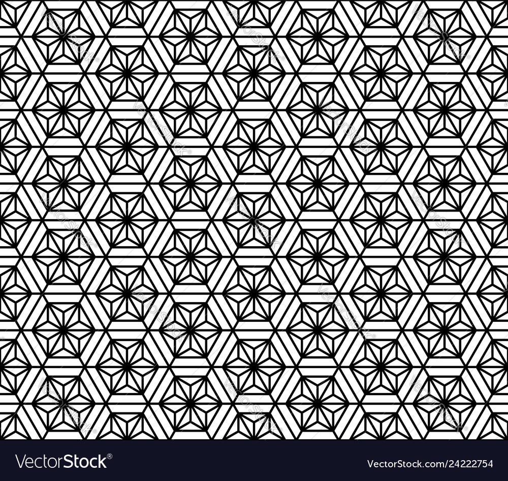 Seamless pattern based on japanese geometric Vector Image