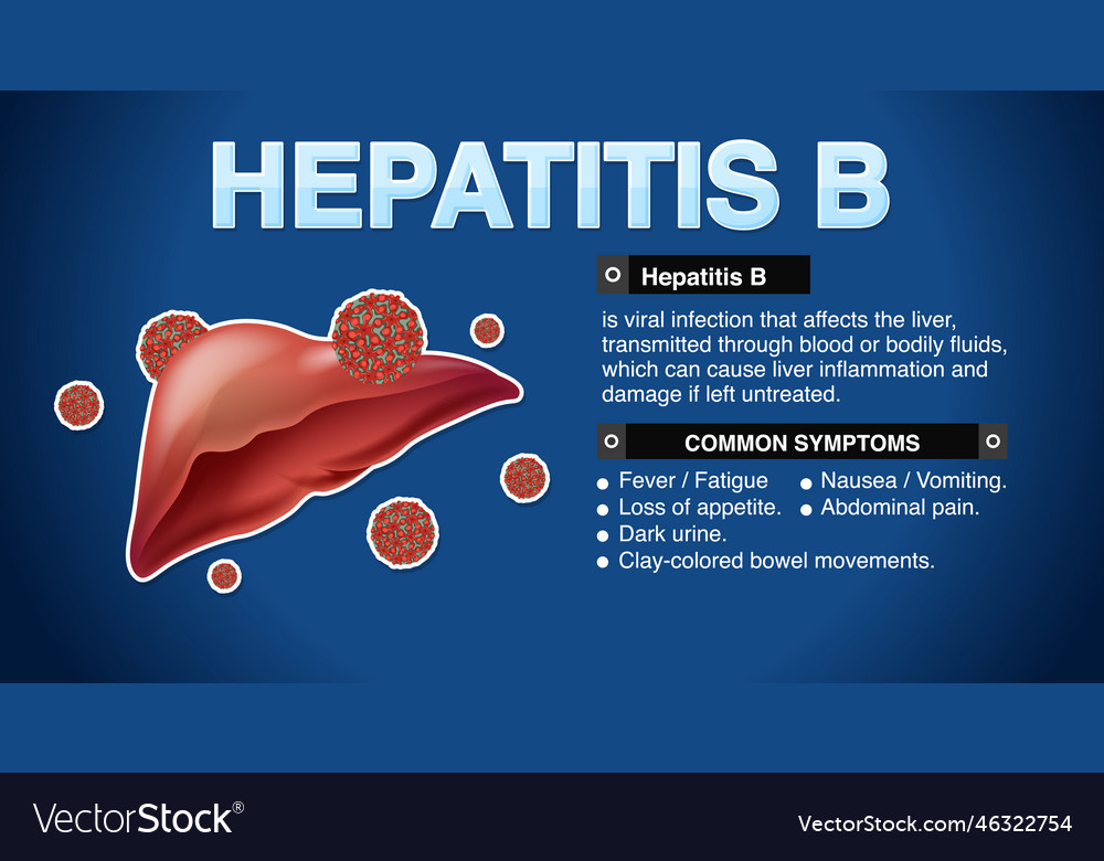 Symptoms Of Hepatitis B Infographic Royalty Free Vector