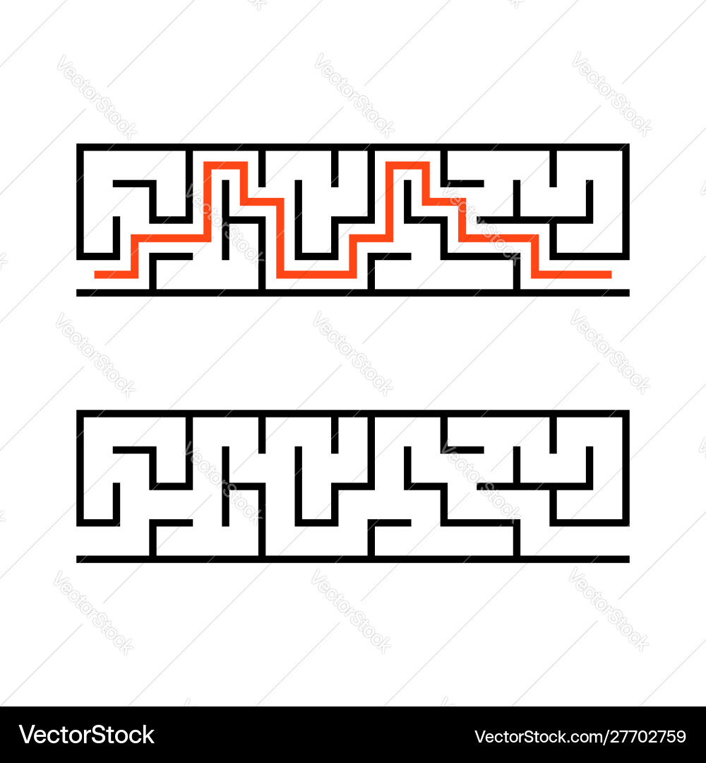 Abstract labyrinth educational game for kids Vector Image