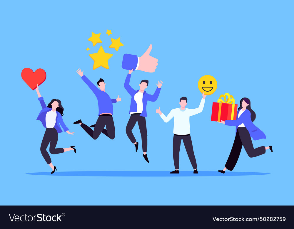 Employee feedback work satisfaction survey Vector Image