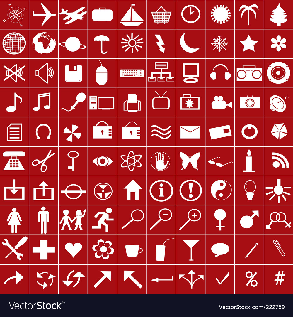 Icons Royalty Free Vector Image - VectorStock