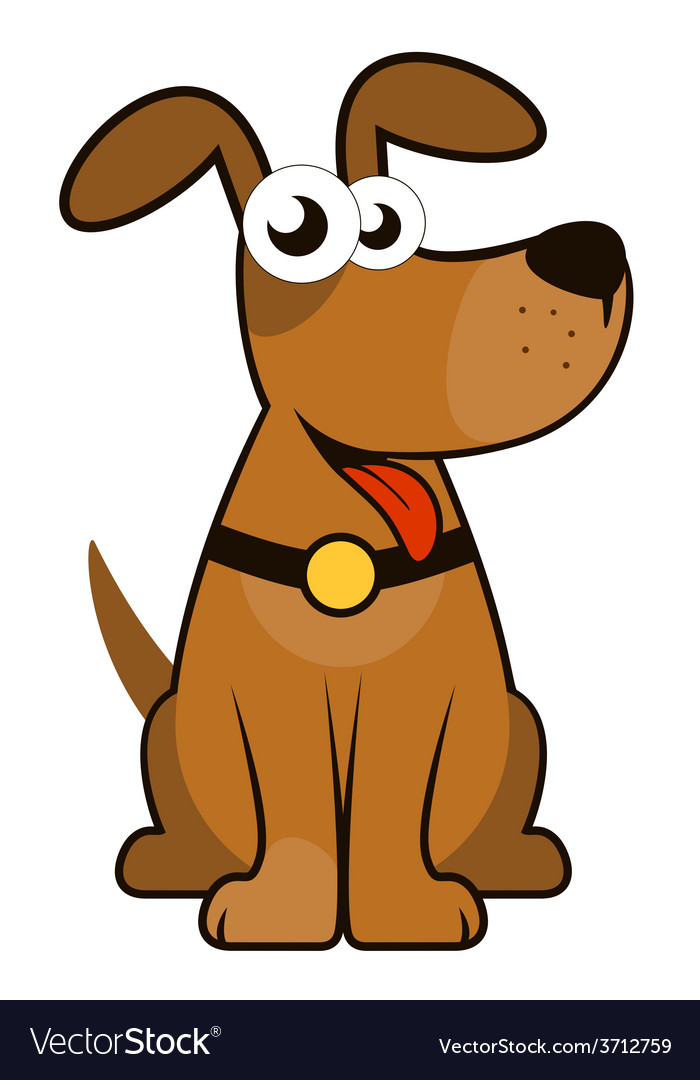 Isolated cartoon dog Royalty Free Vector Image