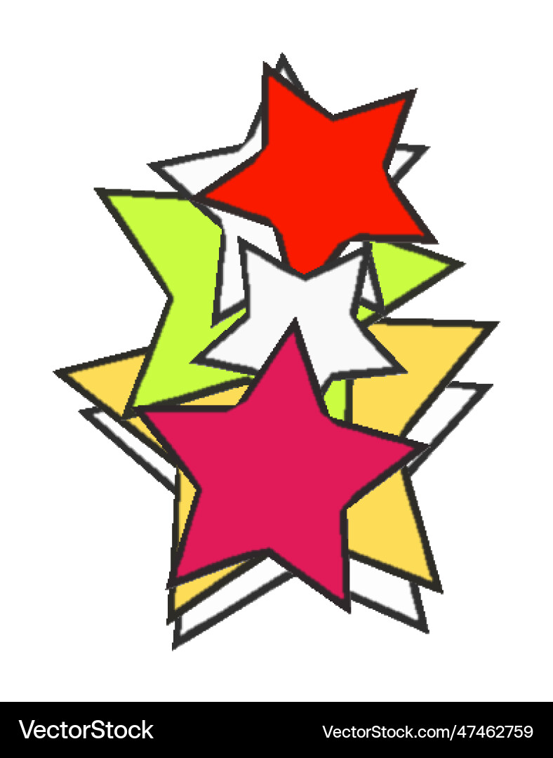 Star composition Royalty Free Vector Image - VectorStock