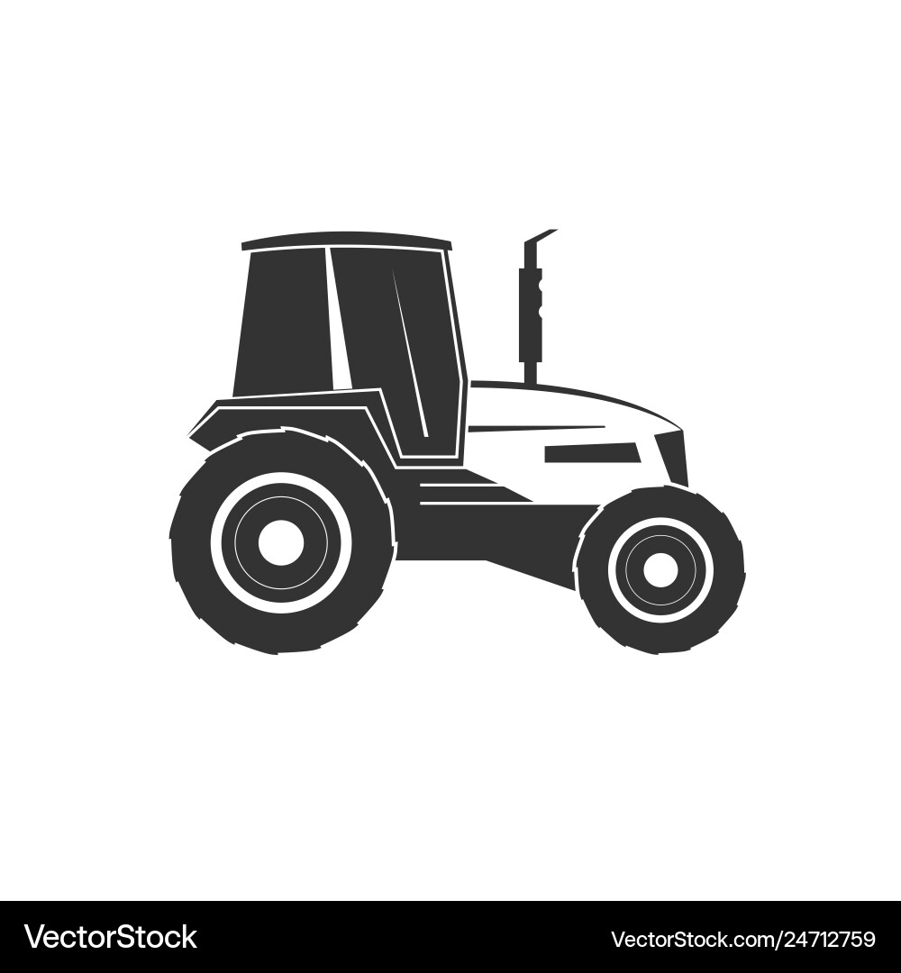 Tractor icon isolated Royalty Free Vector Image