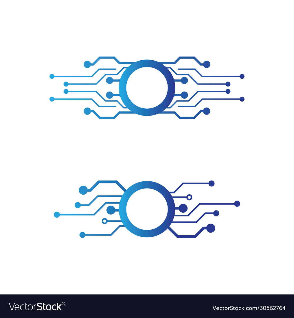 Circuit Logo Template Icon Royalty Free Vector Image 9206