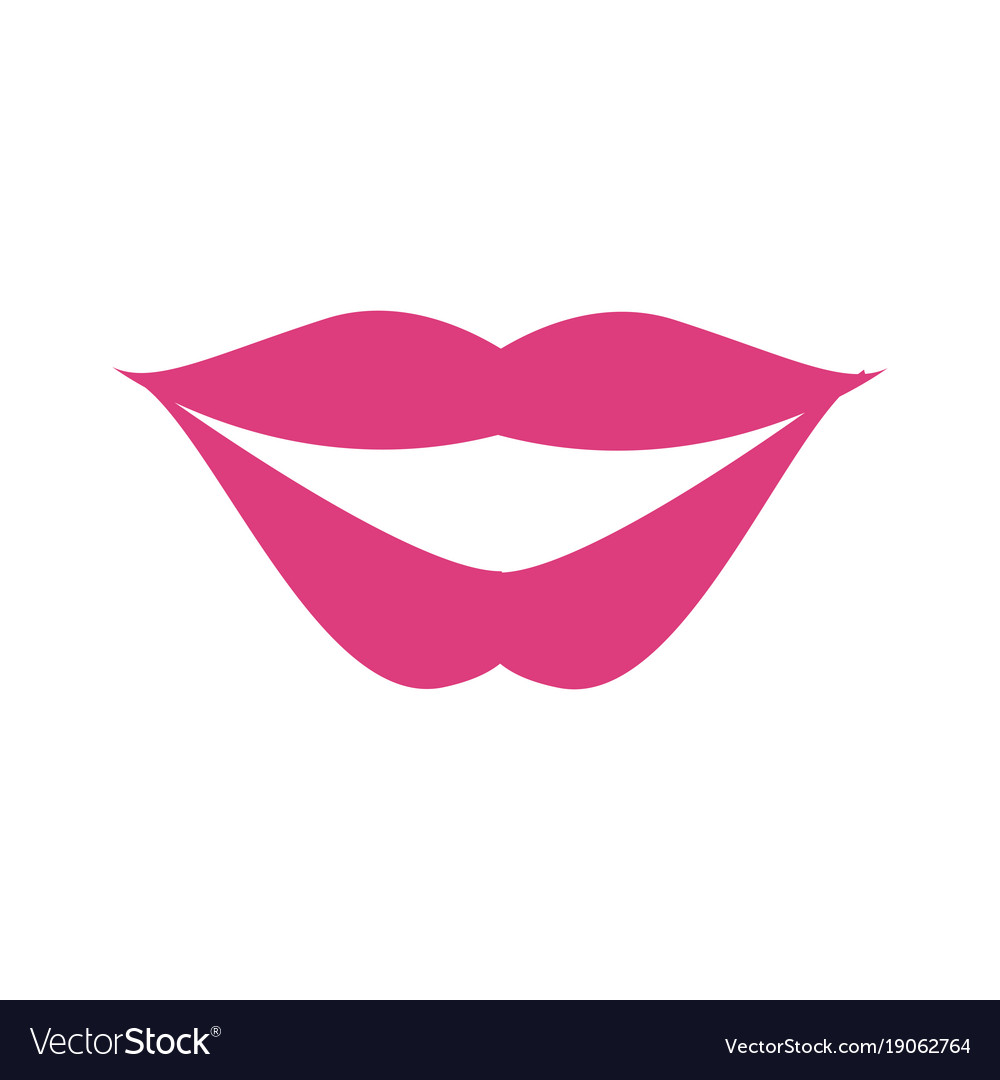 Colorful Fashion Mouth With Lipstick Makeup Vector Image