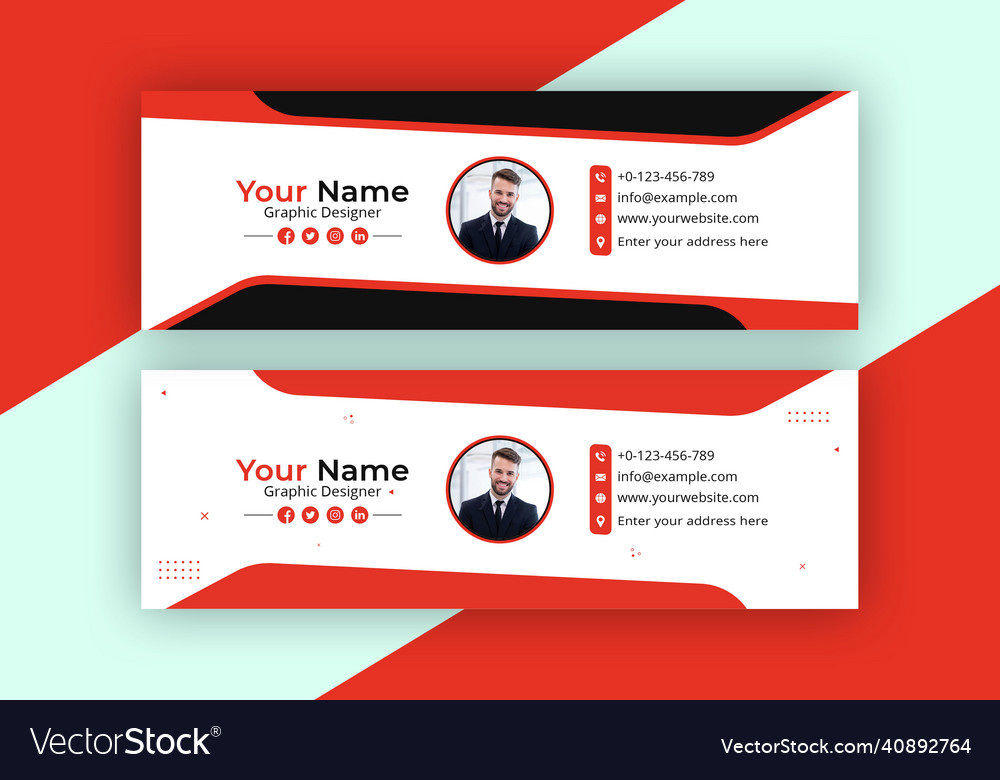 Corporate business email signature template design