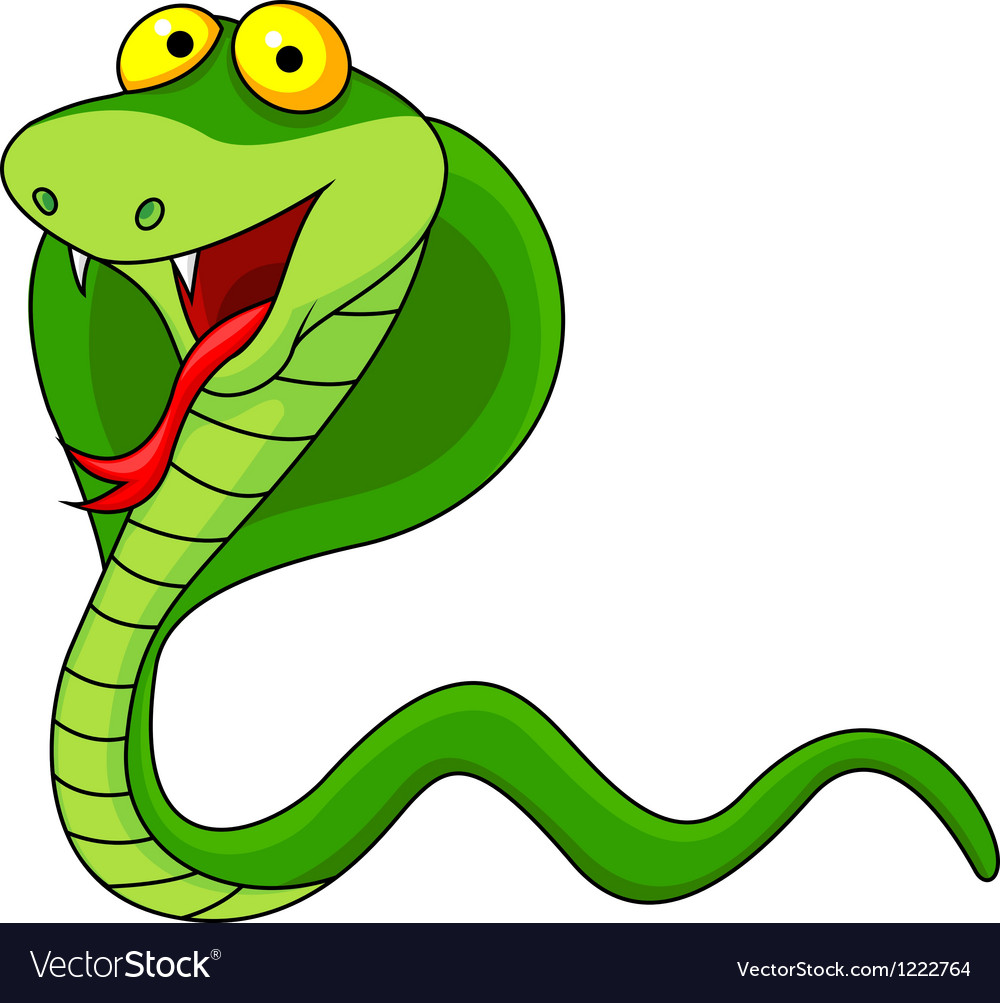 Cute cobra cartoon Royalty Free Vector Image - VectorStock