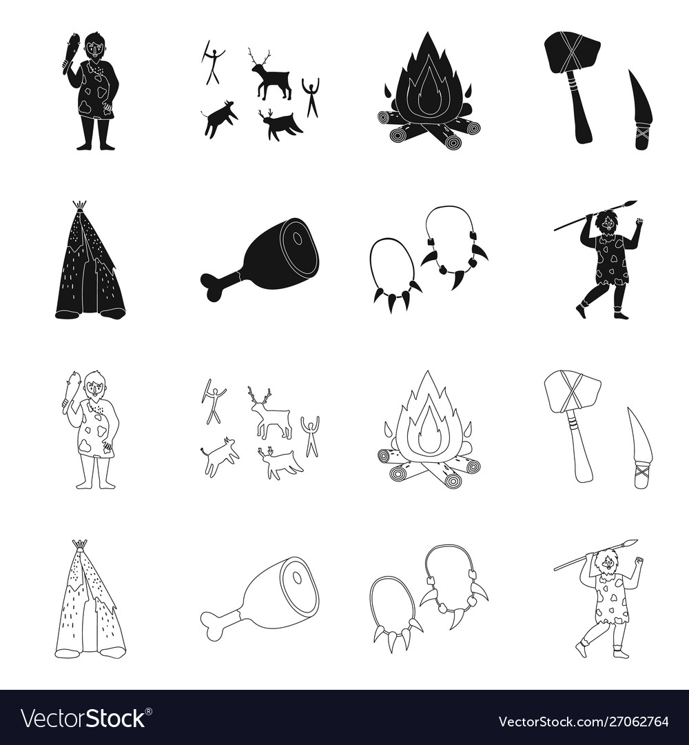 Design evolution and neolithic symbol Royalty Free Vector