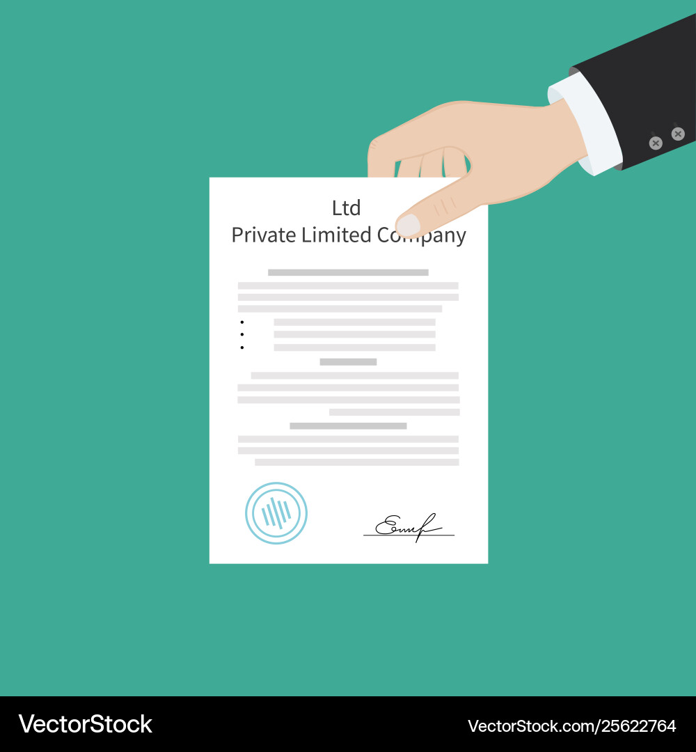 Ltd Private Limited Company Types Business Vector Image