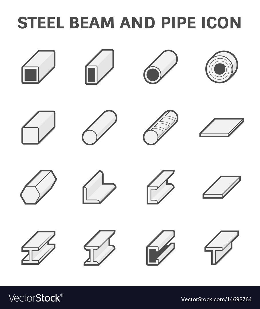 Steel beam icon Royalty Free Vector Image VectorStock