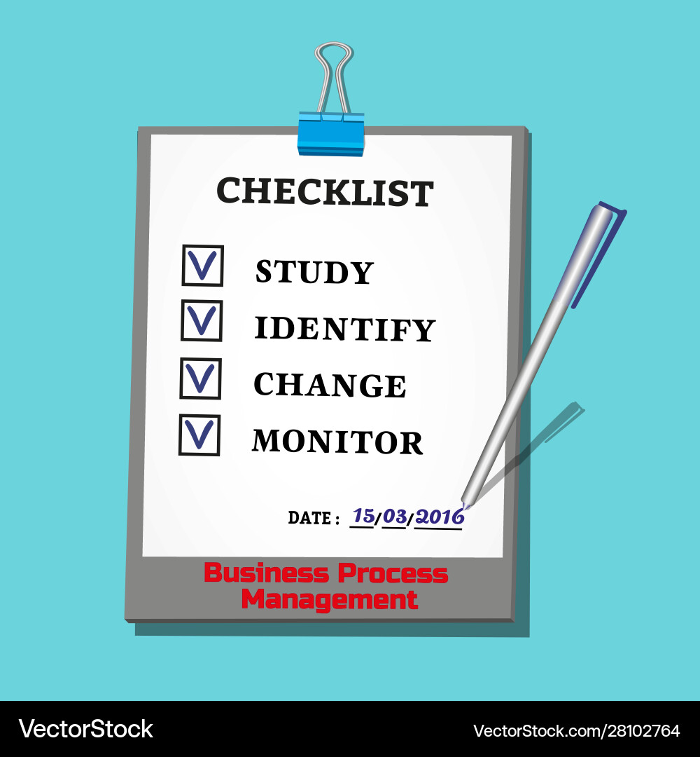 Template checklist Royalty Free Vector Image - VectorStock