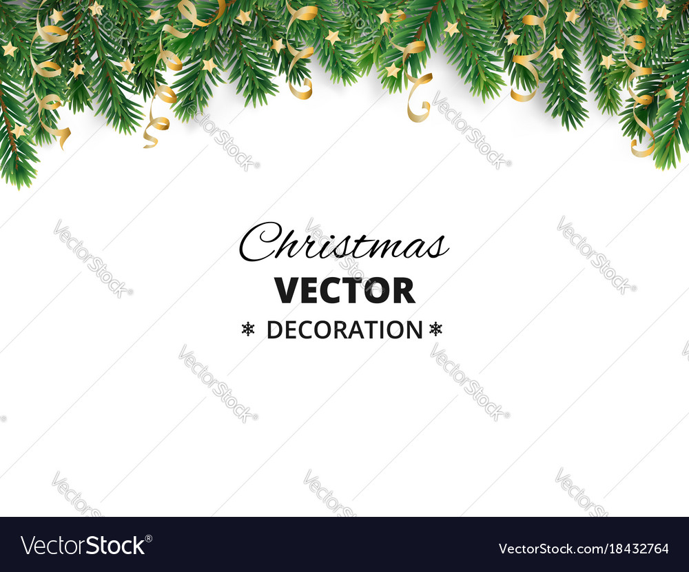 winter holiday background border with christmas vector image winter holiday border