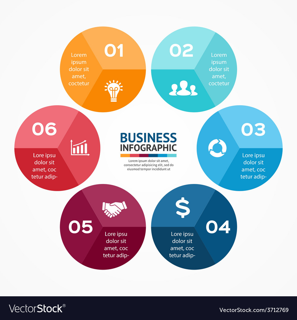 Circle infographic diagram graph presentation Vector Image