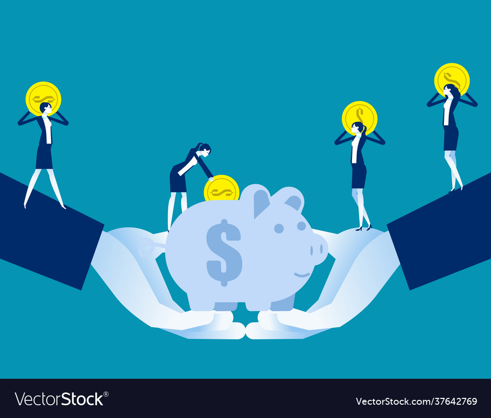 investment-strategy-business-team-saving-vector-image