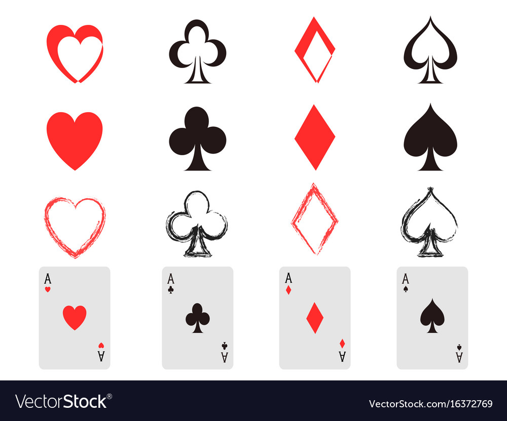 Poker Card Icons Set