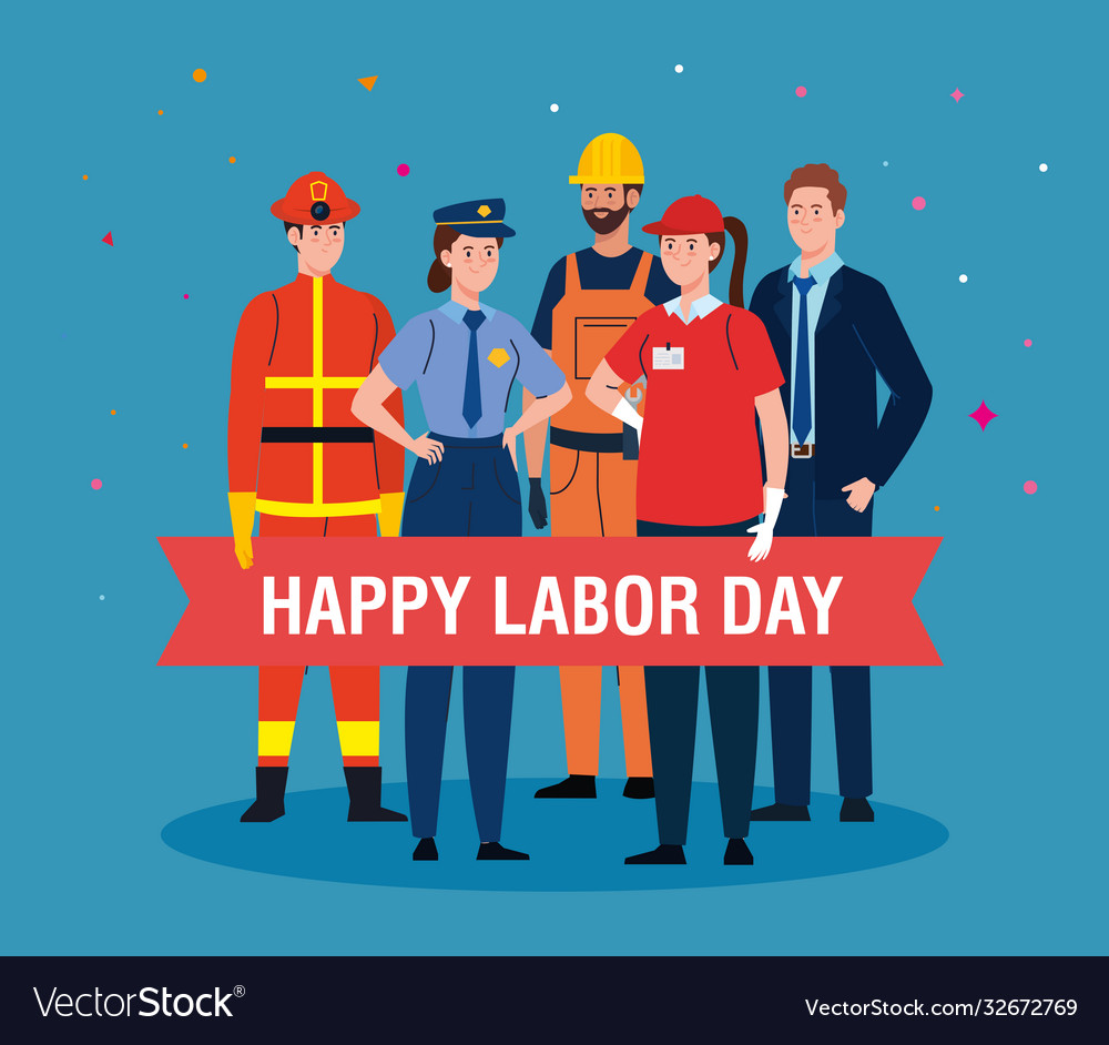 Women and men workers design Royalty Free Vector Image