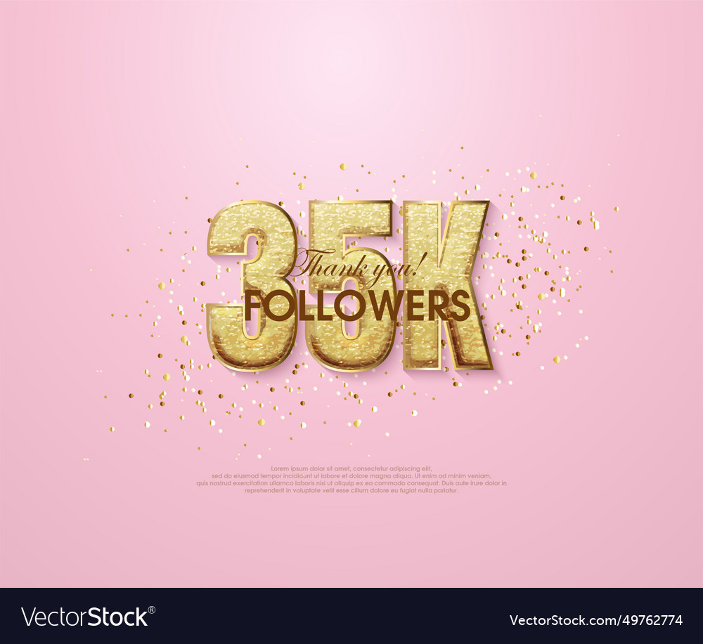 Pink 35k thank you followers banner