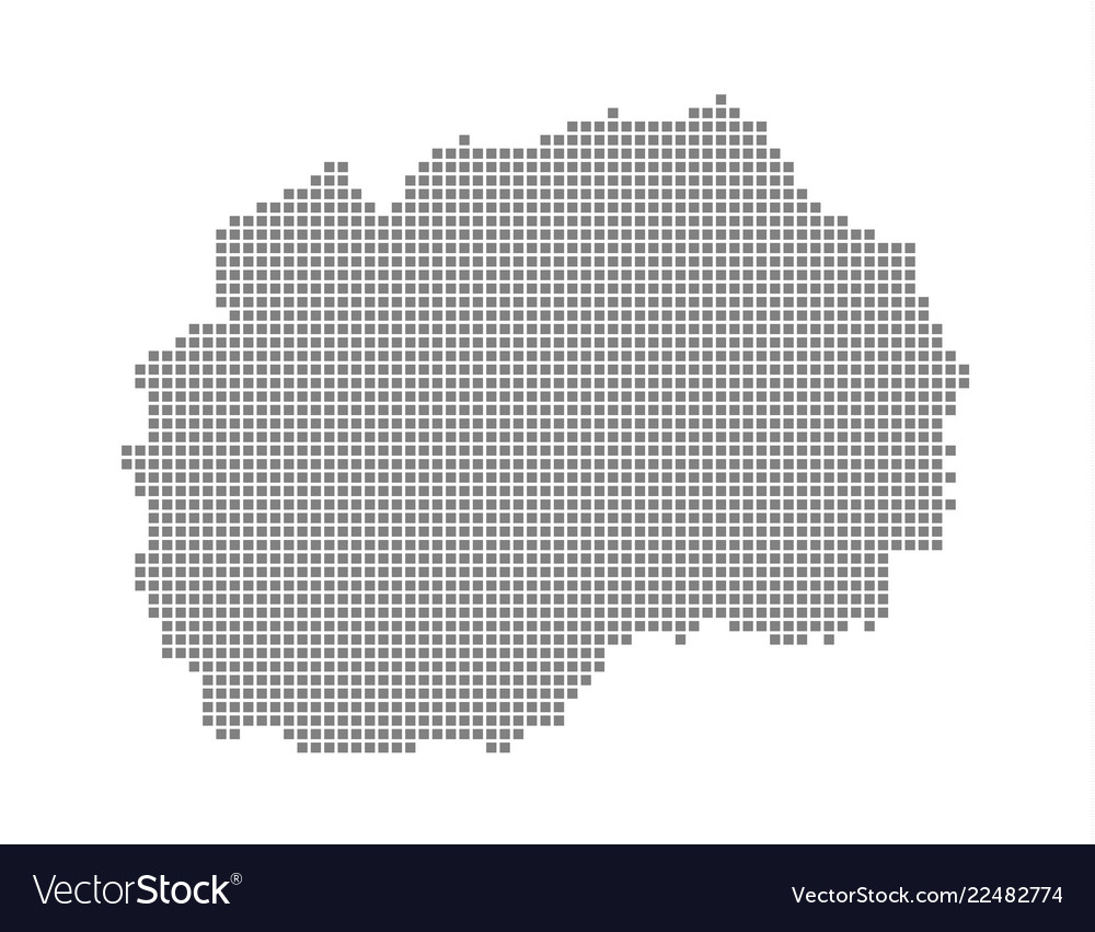 Pixel map of macedonia dotted map of macedonia Vector Image