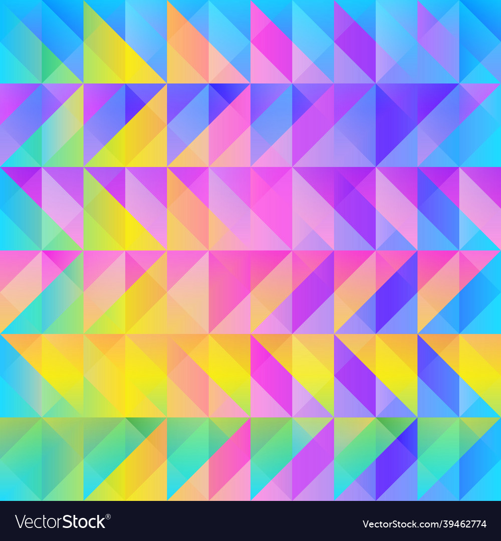 Rainbow triangle pattern Royalty Free Vector Image