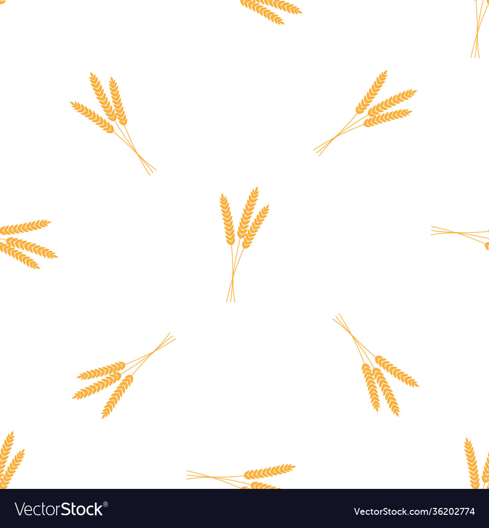 Seamless pattern with ears wheat reap