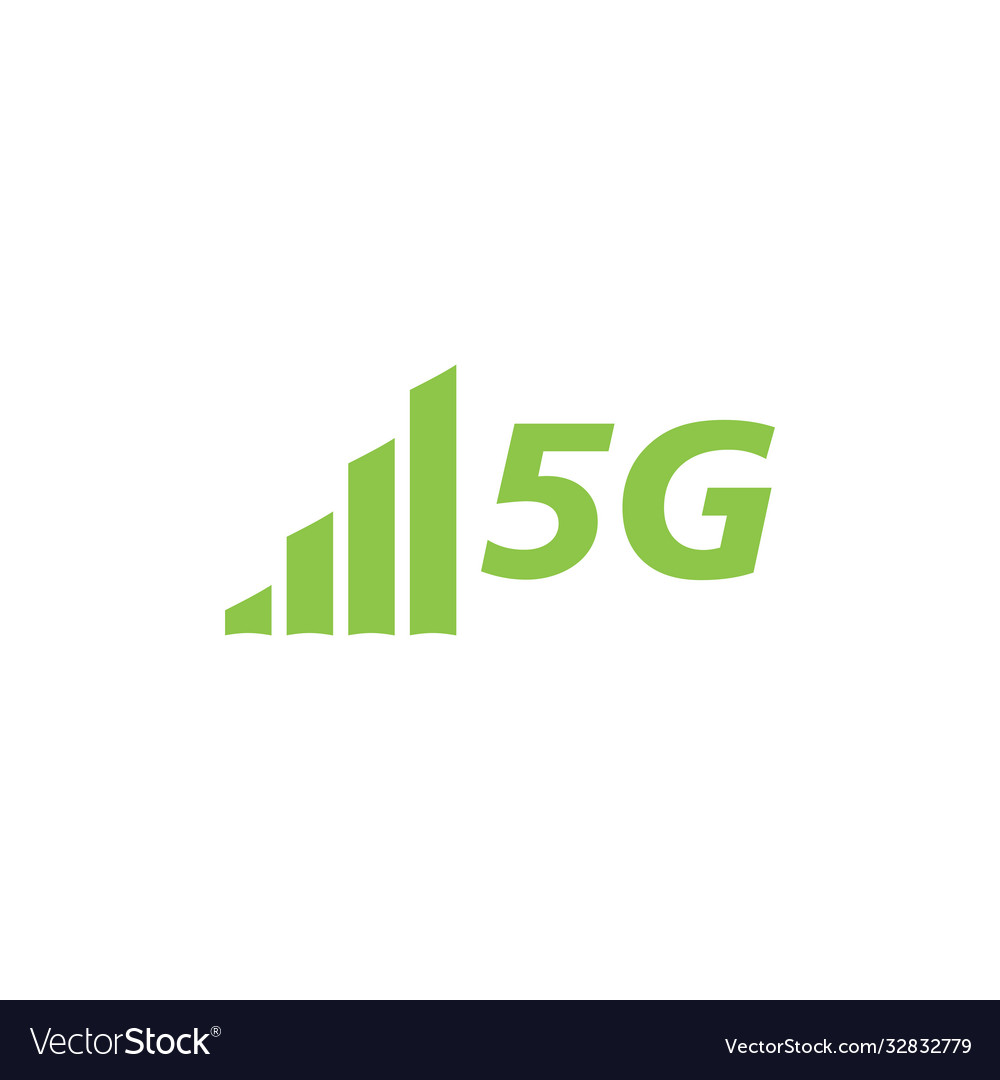 5g network icon design template isolated