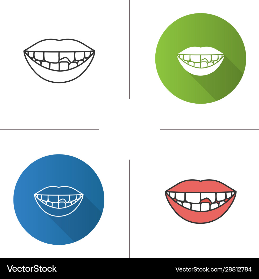 Broken tooth icon Royalty Free Vector Image - VectorStock