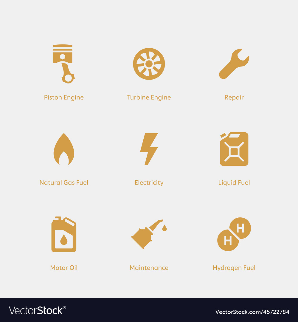 Engines and maintenance nine icons