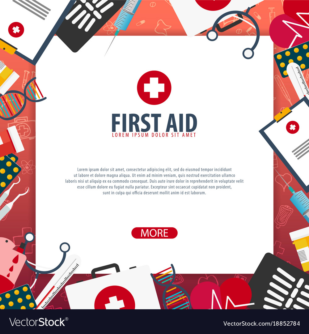 First Aid Medical Banner Health Care Royalty Free Vector