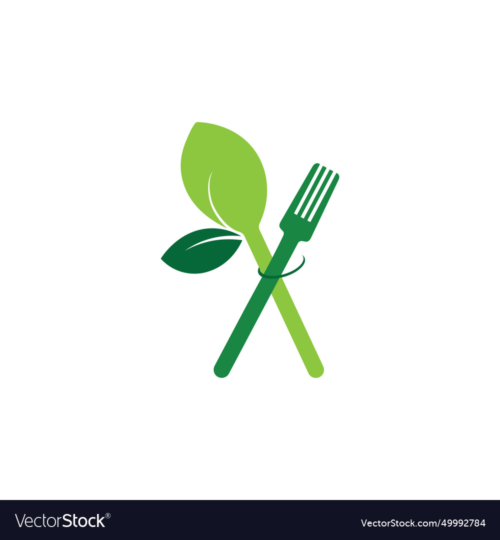 Healthy food logo Royalty Free Vector Image - VectorStock