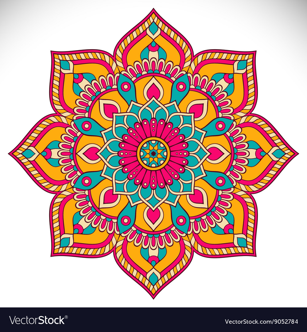 Indian mandala Royalty Free Vector Image - VectorStock