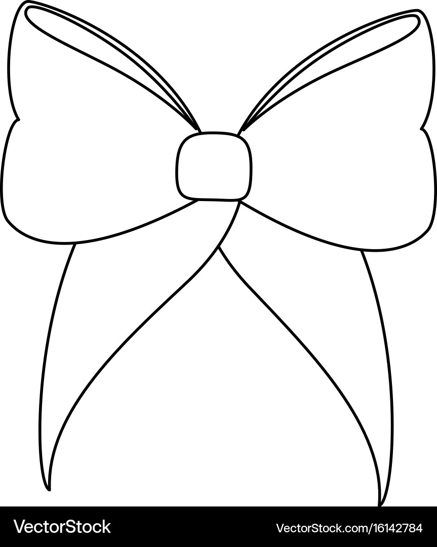 Isolated cute ribbon Royalty Free Vector Image