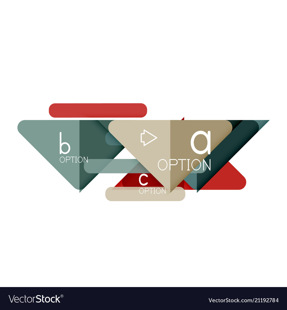 Triangle data visualization design option Vector Image