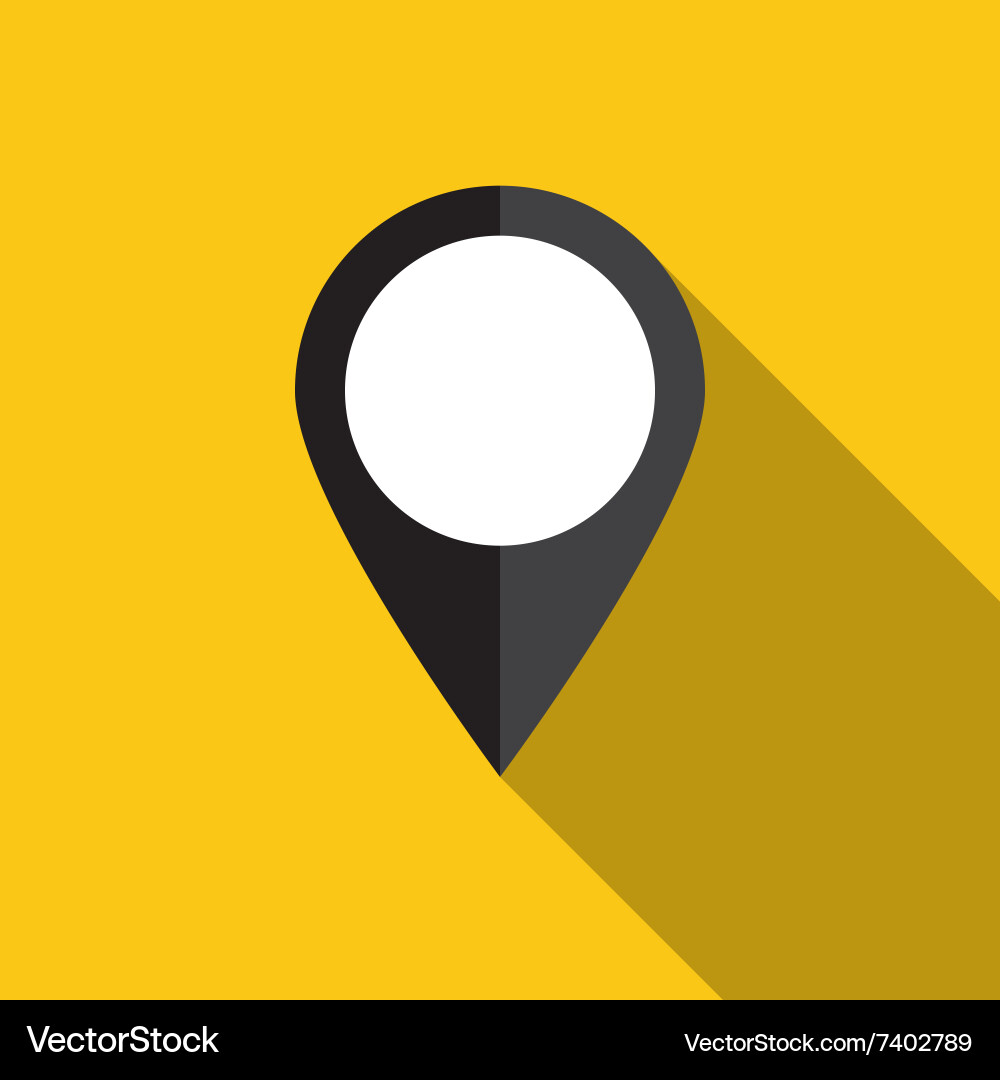 Black map pointer icon Royalty Free Vector Image