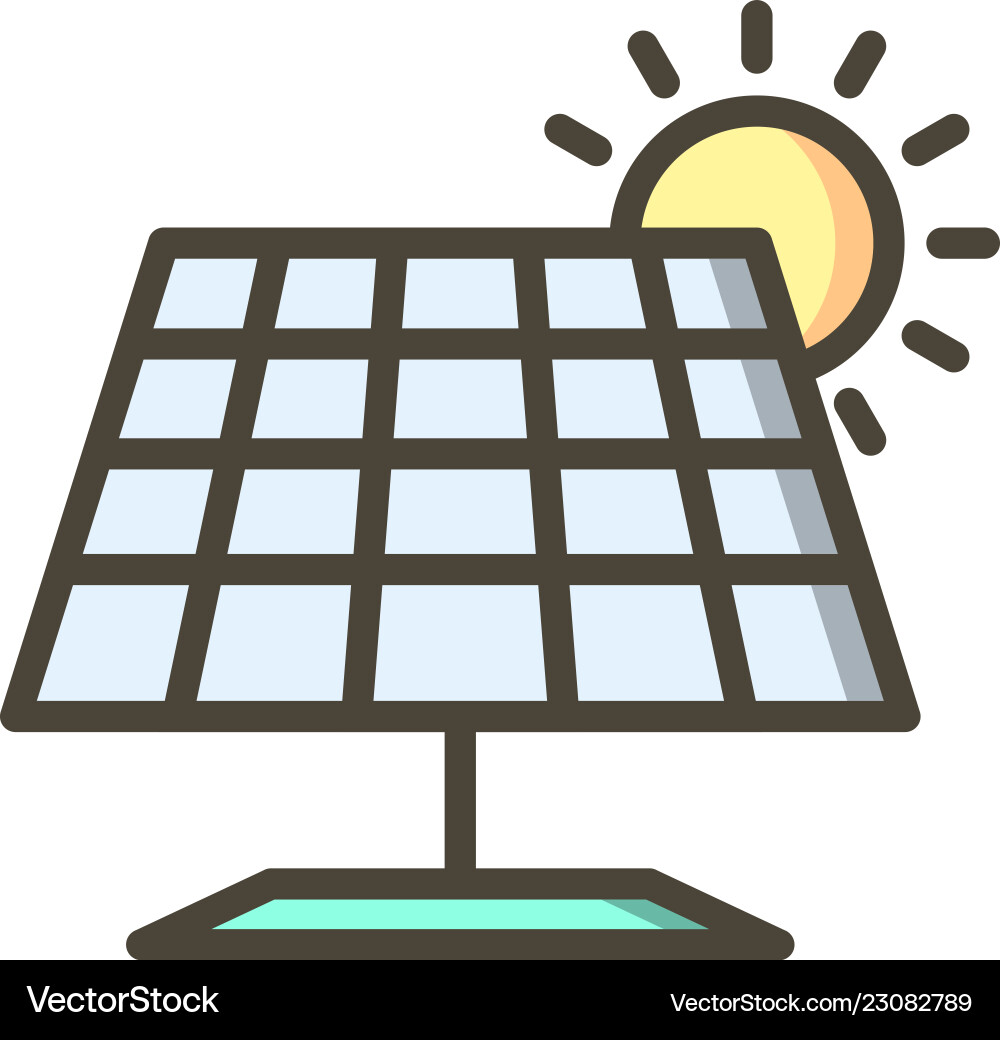 Solar panel icon Royalty Free Vector Image - VectorStock