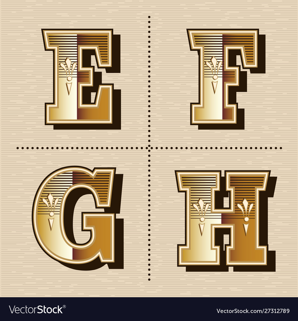 Vintage western alphabet letters font design Vector Image