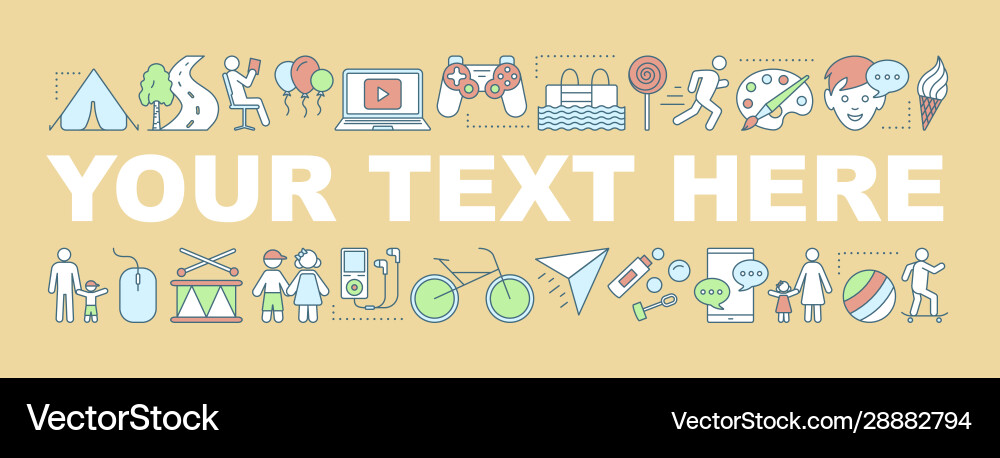 After School Activities Word Concepts Banner Vector Image