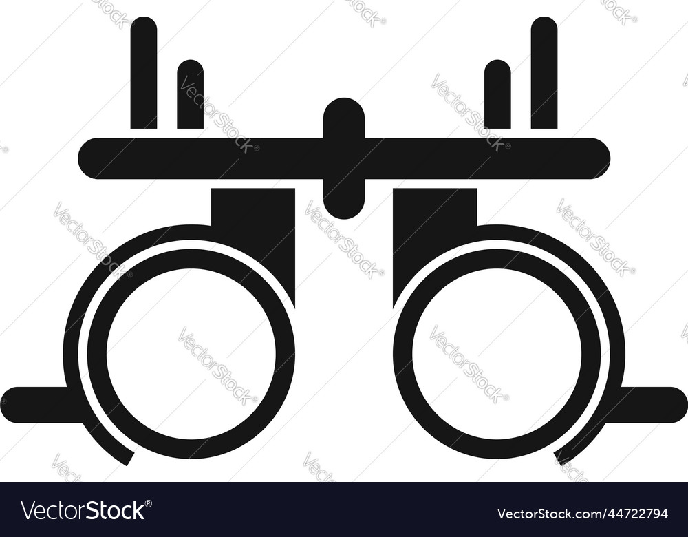Medical device icon simple eye test Royalty Free Vector