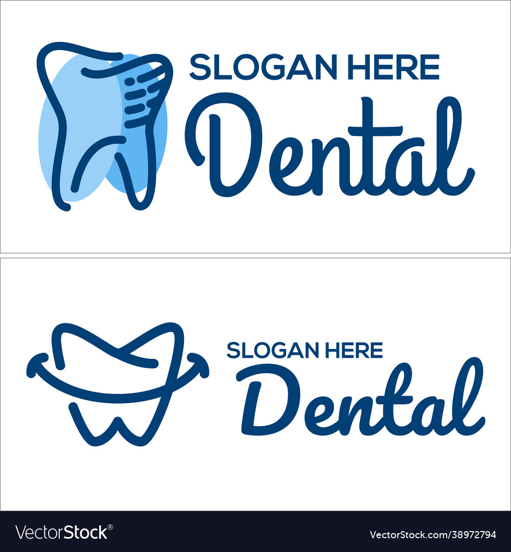 Tooth face smile symbol icon logo design modern Vector Image