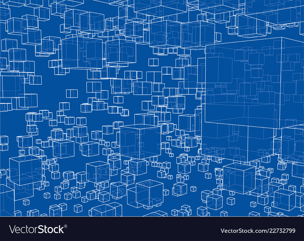 Abstract boxes background Royalty Free Vector Image