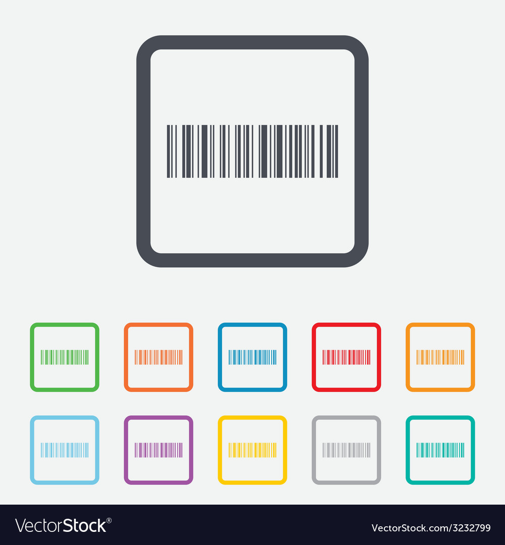 Bar code sign icon scan symbol Royalty Free Vector Image