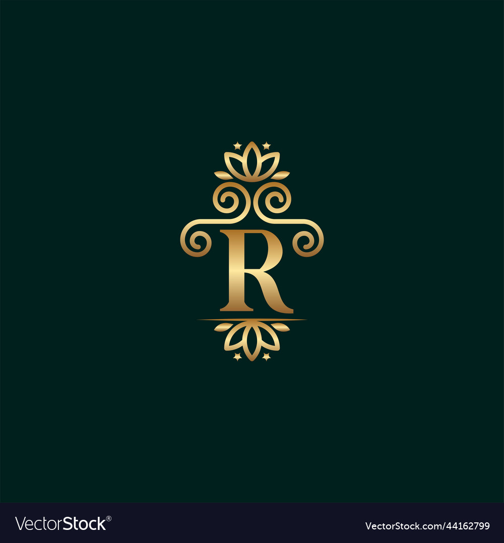 Beauty spa letters logos r Royalty Free Vector Image