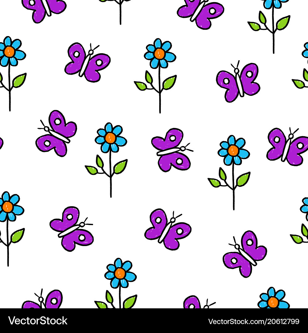 Kids pattern Royalty Free Vector Image - VectorStock