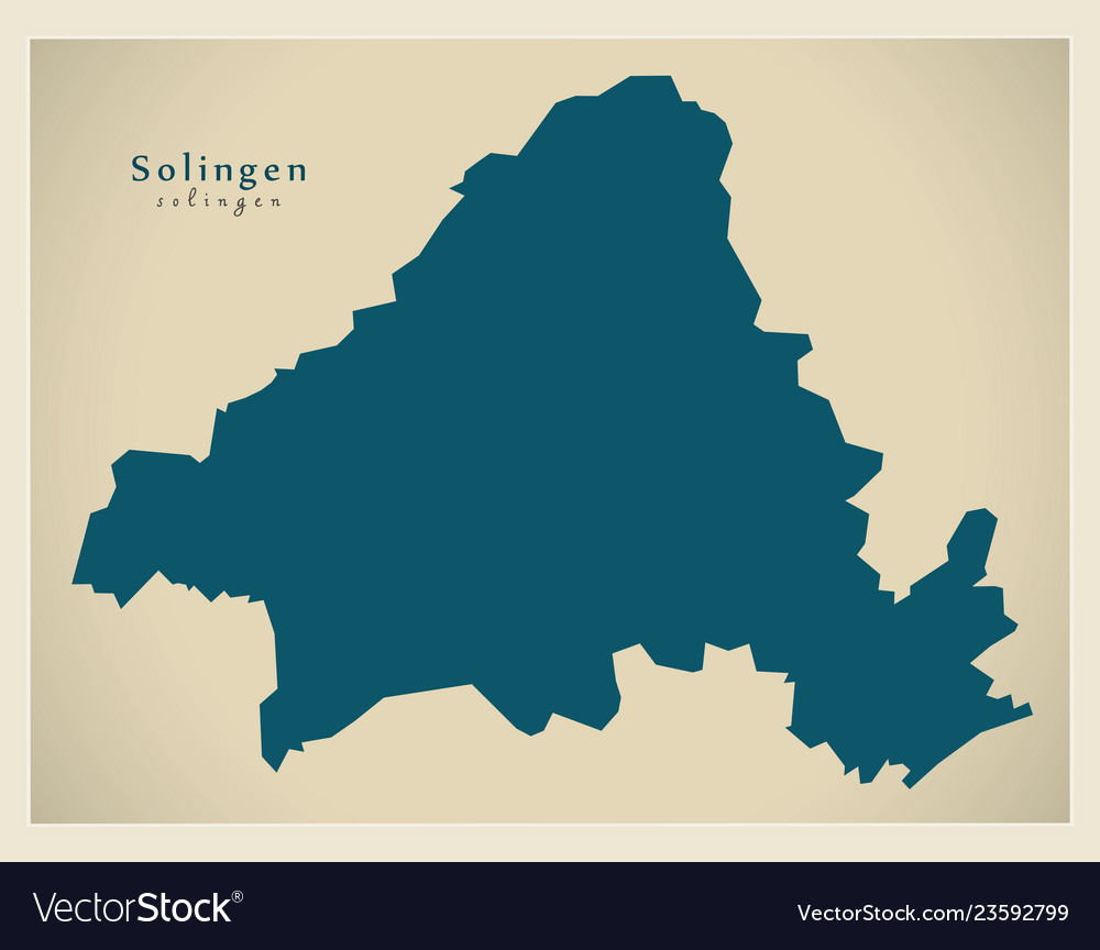 Modern city map - solingen city of germany de Vector Image