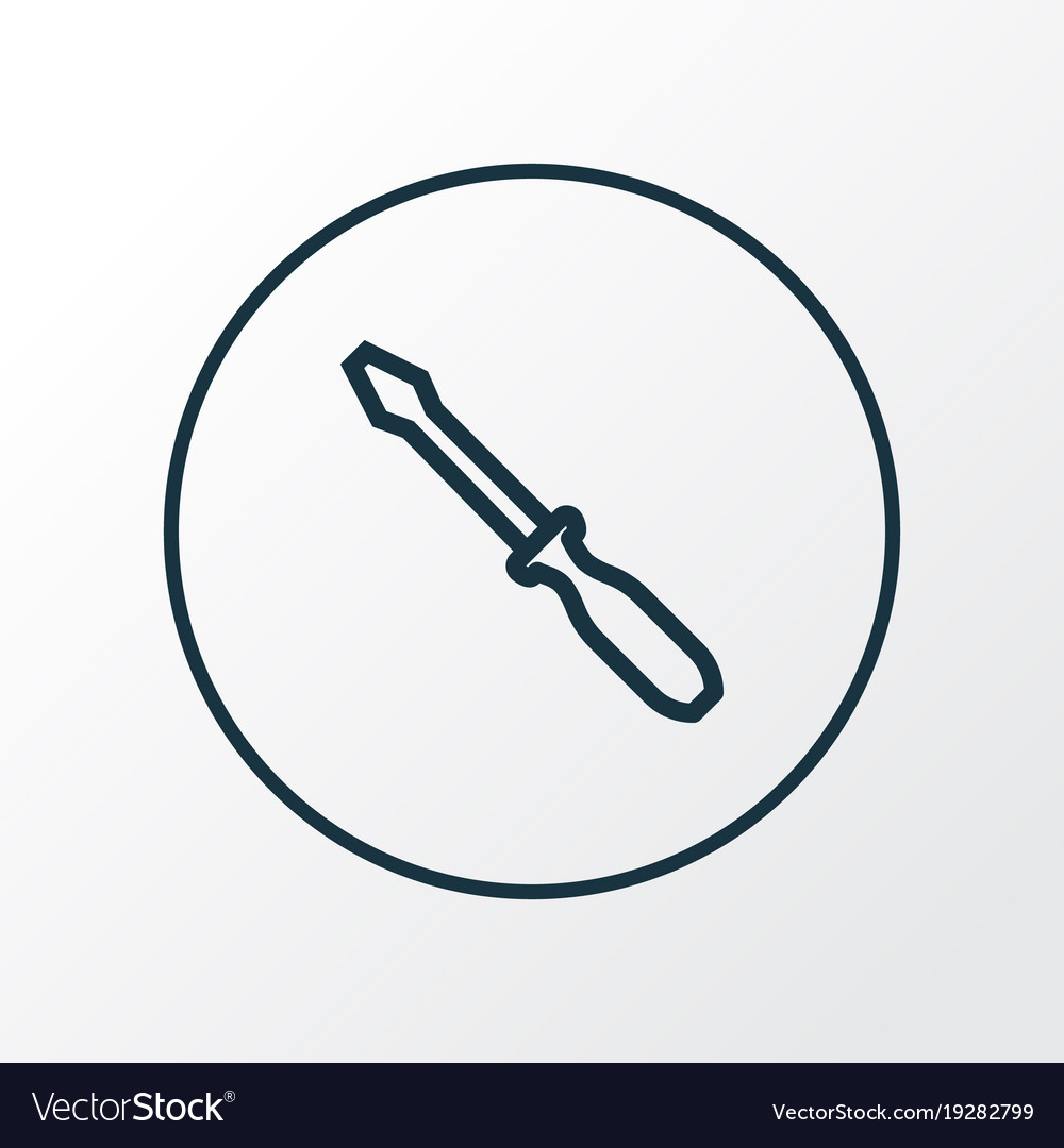 Screwdriver icon line symbol premium quality Vector Image