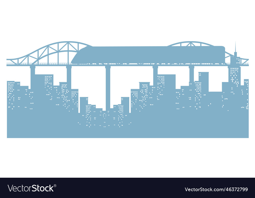 Skyscraper With Skytrain Silhouette Royalty Free Vector Skyscraper With Skytrain Silhouette Royalty Free Vector