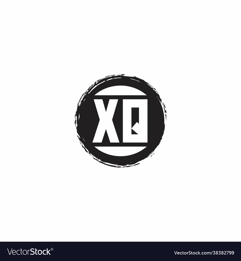 Xq logo initial letter monogram with abstract